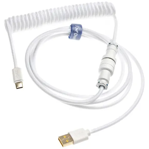 Ducky Coiled Cable - White Edition / bílá / 1.8m