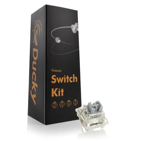 Ducky Gateron G Pro Switches / mechanická / 3-Pin / lineární / MX-Stem / 45g / stříbrná / 110 kláves
