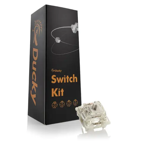 Ducky Gateron G Pro Switches / mechanická / 3-Pin / lineární / MX-Stem / 38g / bílá / 110 kláves