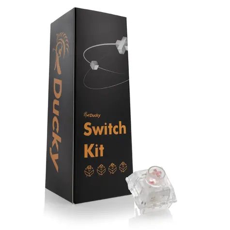 Ducky TTC Heart Switch / mechanická / 3-Pin / lineární / MX-Stem / 42g / transparentní / 110 kláves