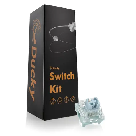 Ducky TTC Bluish White Switch / mechanická / 3-Pin / lineární / MX-Stem / 42g / modrá / 110 kláves