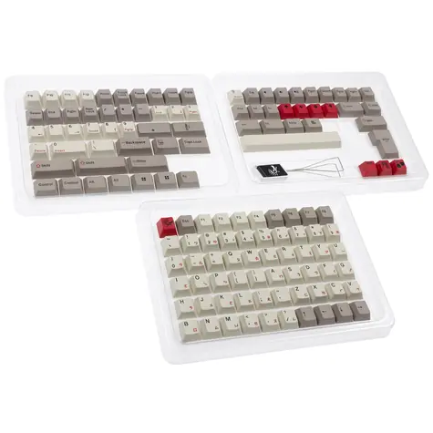 Ducky Vintage Keycap Set / PBT / ANSI-US layout / šedá / 108 kláves