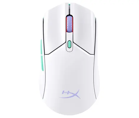HyperX Pulsefire Haste 2 Core bílá / Herní bezdrátová myš / optická / 12000DPI / 6 tlačítek / USB / BT / 2.4GHz