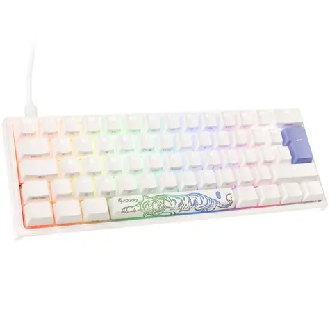 Ducky One 2 Pro Mini Cherry MX-Red bílá / herní klávesnice / podsvícená / drátová USB-C / DE