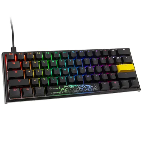 Ducky One 2 Pro Mini Cherry MX-Silent-Red černá / herní klávesnice / podsvícená / drátová USB-C / US