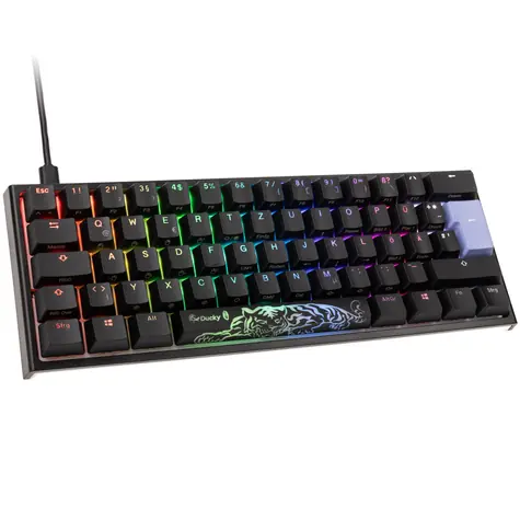 Ducky One 2 Pro Mini Cherry MX-Brown černá / herní klávesnice / podsvícená / drátová USB-C / DE