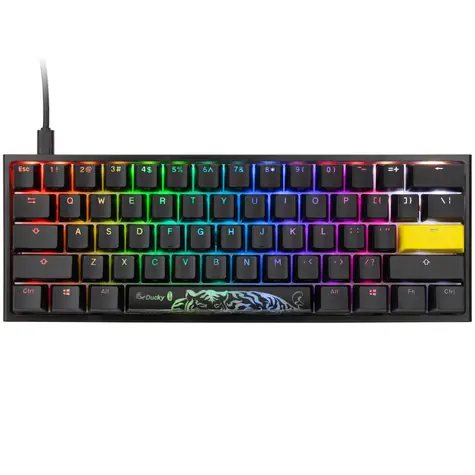 Ducky One 2 Pro Mini Gaming Tastatur Cherry MX-Red černá / herní klávesnice / podsvícení / drátová USB-C / US