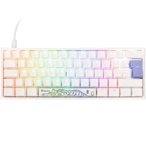 Ducky One 2 Pro Mini Cherry MX-Silent-Red bílá / herní klávesnice / podsvícená / drátová USB-C / DE