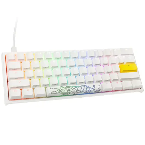 Ducky One 2 Pro Mini Kailh Red bílá / herní klávesnice / podsvícená / mechanická / drátová USB-C / US