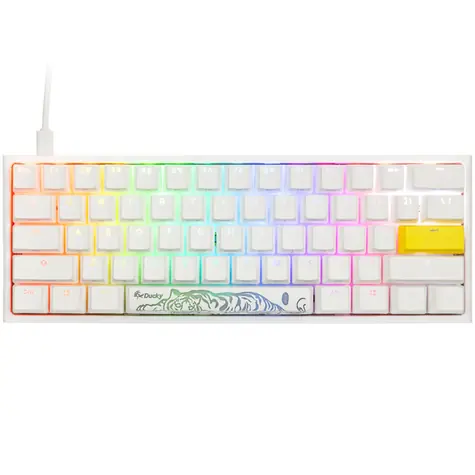 Ducky One 2 Pro Mini Kailh Brown bílá / herní klávesnice / podsvícená / mechanická / drátová USB-C / US