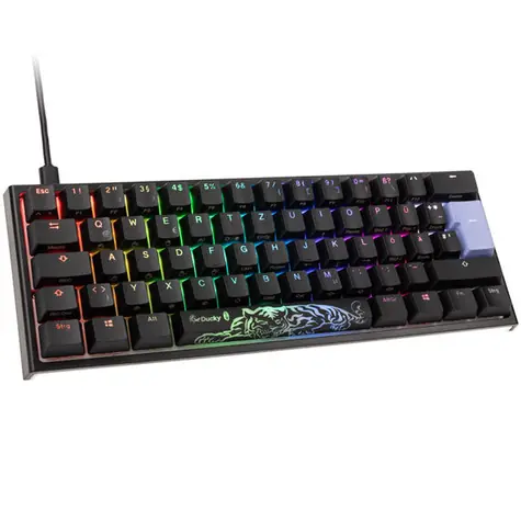 Ducky One 2 Pro Mini Kailh Brown černá / herní klávesnice / podsvícená / mechanická / drátová USB-C / DE