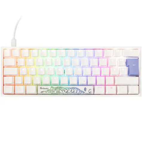 Ducky One 2 Pro Mini Gateron Yellow bílá / herní klávesnice / podsvícená / mechanická / drátová USB-C / DE