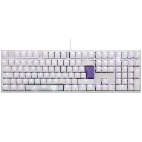 Ducky One 2 Cherry MX-Black bílá / herní klávesnice / podsvícená / mechanická / drátová USB-C / DE
