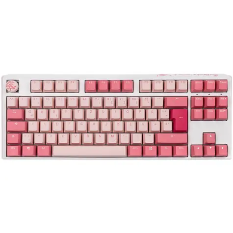 Ducky One 3 TKL Cherry MX-Red růžová / herní klávesnice / mechanická / drátová USB-C / DE