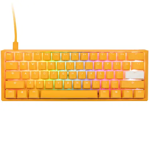 Ducky One 3 Yellow Mini Cherry MX-Black žlutá / herní klávesnice / podsvícená / mechanická / drátová USB-C / US