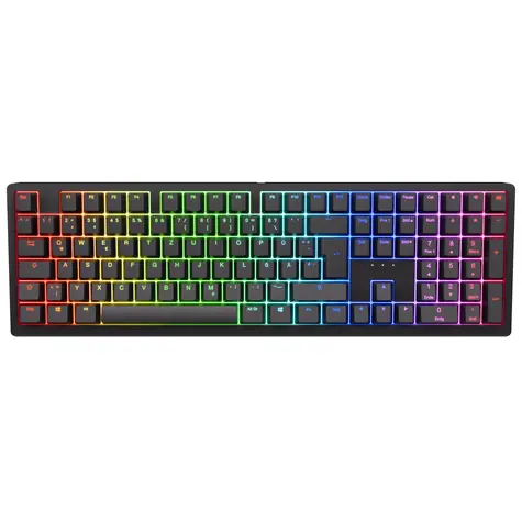 Ducky Zero 6108 Cherry MX2A-Speed-Silver černá / herní klávesnice / bezdrátová / 2.4 GHz / USB-C / Bluetooth / DE