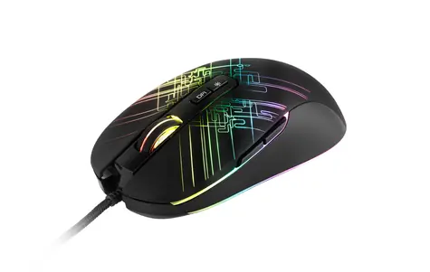 C-TECH Dusk černá / Herní optická myš / podsvícení / 3200DPI / 7 tlačítek / USB 