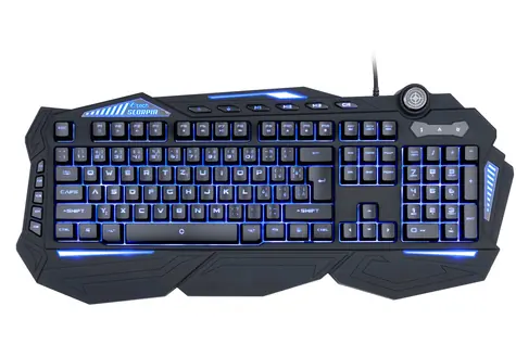 C-TECH Scorpia V2 černá / Herní klávesnice / membránová / RGB / USB-A / CZ/SK layout