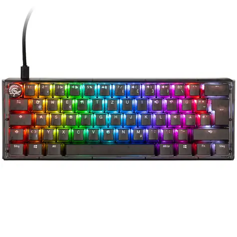 Ducky One 3 Aura Mini Cherry MX-Silent-Red černá / herní klávesnice / podsvícená / mechanická / drátová USB-C / DE