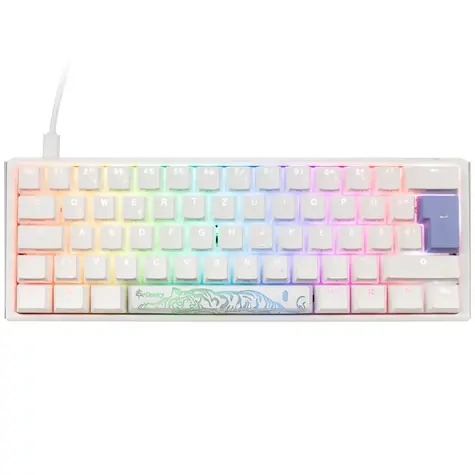Ducky One 3 Classic Mini Cherry MX-Black bílá / herní klávesnice / podsvícená / mechanická / drátová USB-C / DE