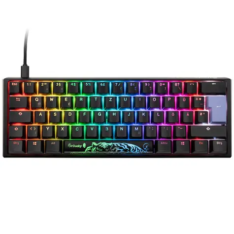 Ducky One 3 Classic Mini Cherry MX-Silent-Red černá / herní klávesnice / podsvícená / mechanická / drátová USB-C / DE