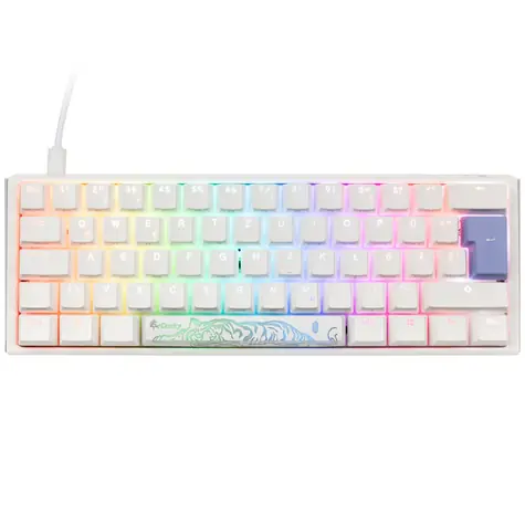 Ducky One 3 Classic Mini Cherry MX-Silent-Red bílá / herní klávesnice / podsvícená / mechanická / drátová USB-C / DE
