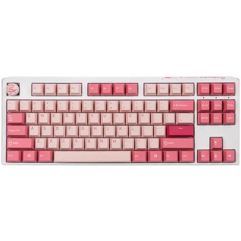 Ducky One 3 TKL Cherry MX-Silent-Red růžová / herní klávesnice / mechanická / drátová USB-C / US