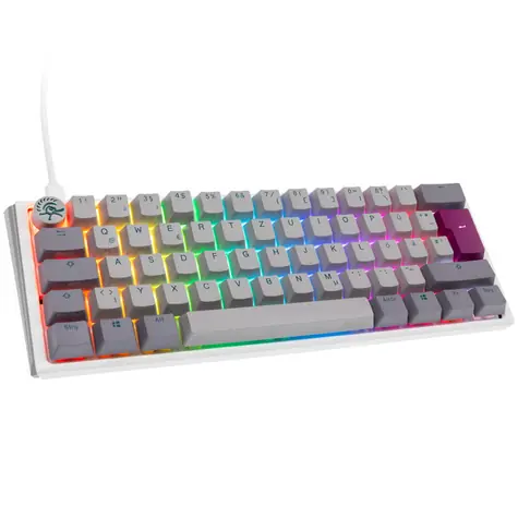 Ducky One 3 Mini Cherry MX-Blue šedá / herní klávesnice / podsvícená / mechanická / drátová USB-C / DE