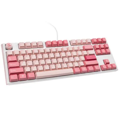 Ducky One 3 Cherry MX-Ergo-Clear růžová / herní klávesnice / mechanická / drátová USB-C / US