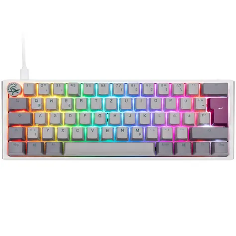 Ducky One 3 Mini Cherry MX-Ergo-Clear šedá / herní klávesnice / podsvícená / mechanická / drátová USB-C / DE
