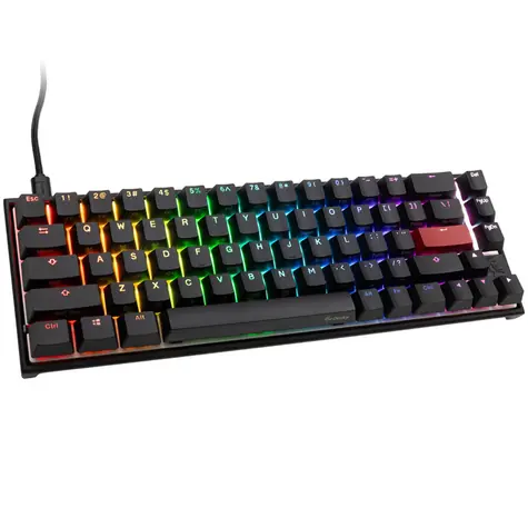 Ducky Mecha Pro Cherry MX-Red černá / herní klávesnice / podsvícená / mechanická / drátová USB-C / US