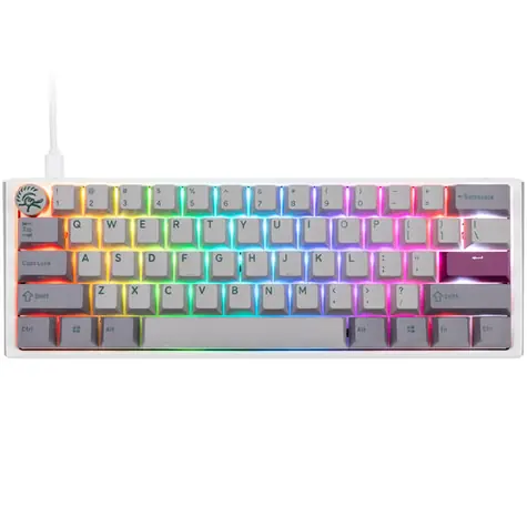 Ducky One 3 Mini Cherry MX-Silent-Red šedá / herní klávesnice / podsvícená / mechanická / drátová USB-C / US