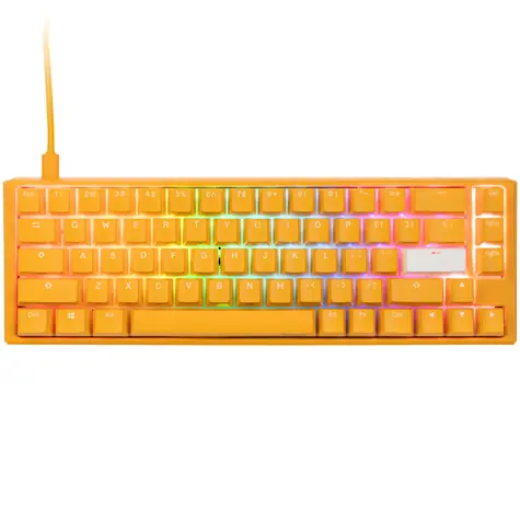 Ducky One 3 Yellow Cherry MX-Brown žlutá / herní klávesnice / podsvícená / mechanická / drátová USB-C / US