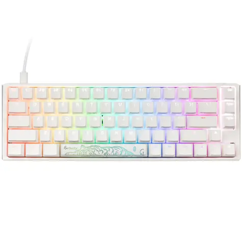 Ducky One 3 Classic Cherry MX-Brown bílá / herní klávesnice / podsvícená / mechanická / drátová USB-C / US