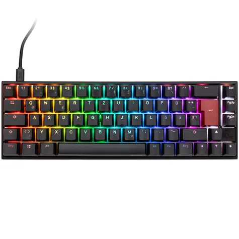 Ducky Mecha Pro Cherry MX-Speed-Silver černá / herní klávesnice / podsvícená / mechanická / drátová USB-C / DE