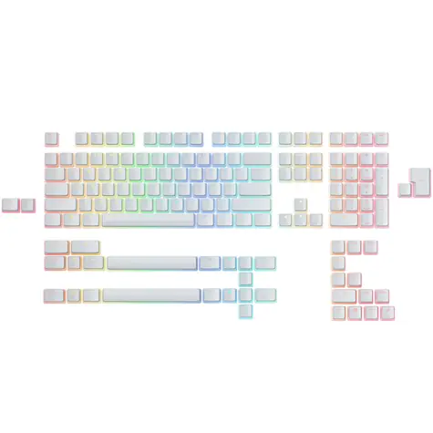 Glorious Aura Keycaps 145 ks bílá / Klávesy pro klávesnici GMMK + GMMK Pro / 145 kláves / PBT / US Layout