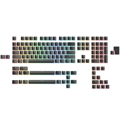 Glorious Aura Keycaps 145 ks černá / Klávesy pro klávesnice GMMK + GMMK Pro / 145 kláves / PBT / US Layout 