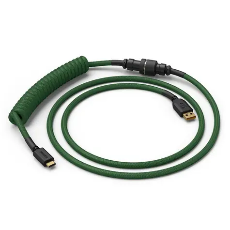 Glorious Coiled Cable zelená / USB-C (M) - USB-A (M) / 1.37m