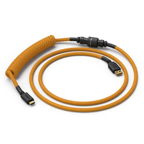 Glorious Coiled Cable zlatá / USB-C (M) - USB-A (M) / 1.37m