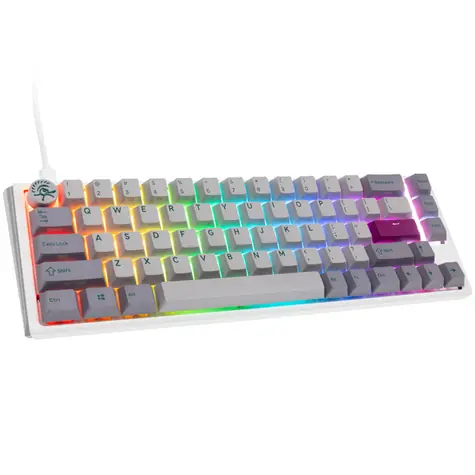 Ducky One 3 Cherry MX-Silent-Red šedá / herní klávesnice / podsvícená / mechanická / drátová USB-C / US