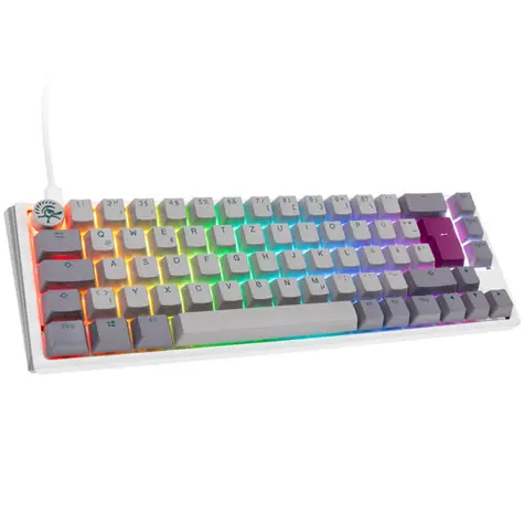Ducky One 3 Cherry MX-Blue šedá / herní klávesnice / podsvícená / mechanická / drátová USB-C / DE