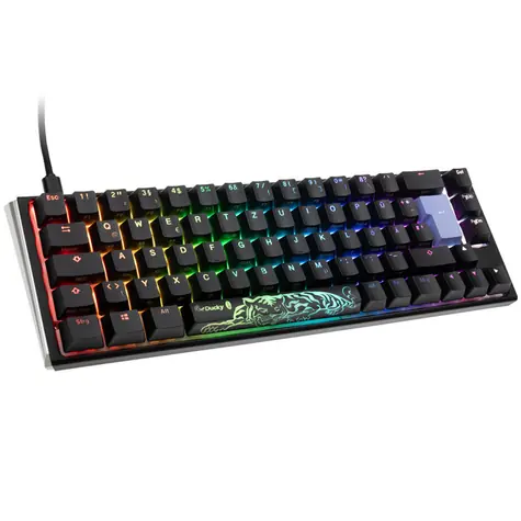 Ducky One 3 Classic Cherry MX-Silent-Red černá / herní klávesnice / podsvícená / mechanická / drátová USB-C / DE