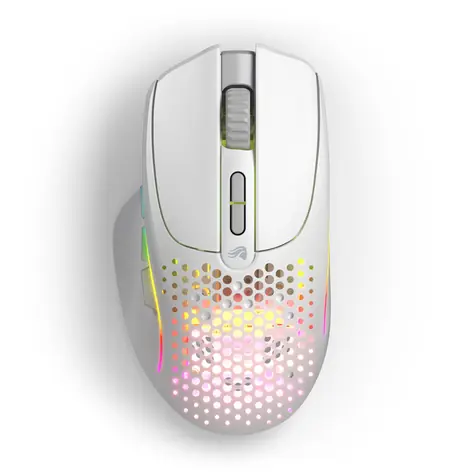 Glorious Model I 2 Wireless bílá / herní bezdrátová myš / 26000 DPI / BT + 2.4GHz + USB / 9 tlačítek / RGB