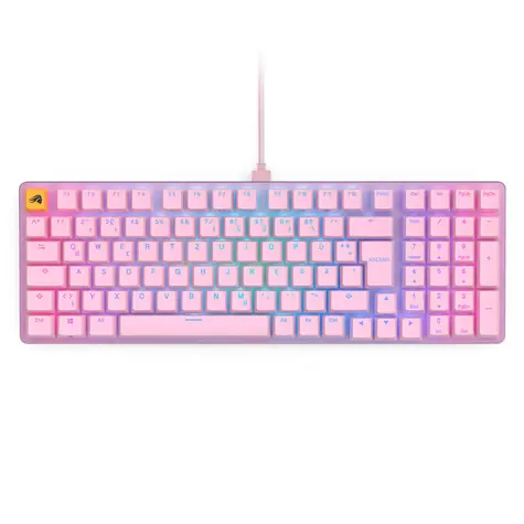 Glorious GMMK 2 Full-Size Keyboard - Fox switches růžová / herní klávesnice / Glorious Fox / USB-C / 1.8 m / DE Layout