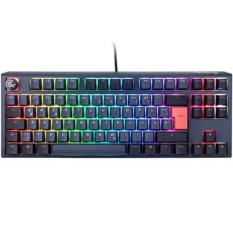 Ducky One 3 TKL Cherry MX-Brown modrá / herní klávesnice / podsvícená / mechanická / drátová USB-C / DE