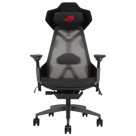 ASUS ROG Destrier Ergo černá / Herní židle / nastavitelná / látková / pojezd. kolečka / nosnost 150 kg 