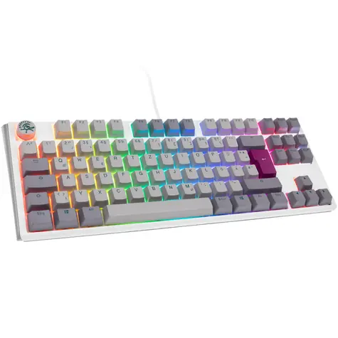 Ducky One 3 TKL Cherry MX-Blue šedá / herní klávesnice / podsvícená / mechanická / drátová USB-C / DE