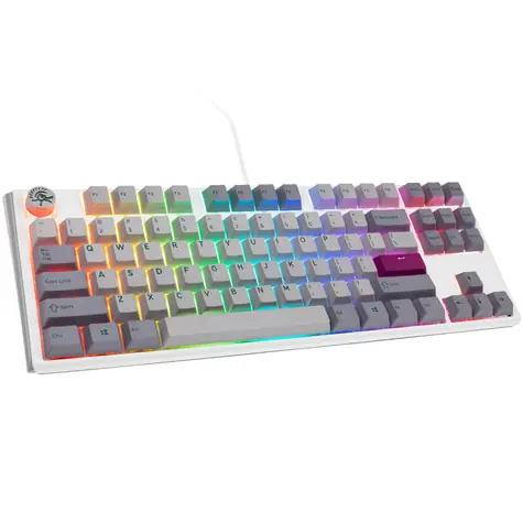 Ducky One 3 TKL Cherry MX-Blue šedá / herní klávesnice / podsvícená / mechanická / drátová USB-C / US