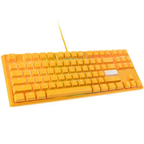 Ducky One 3 Yellow TKL Cherry MX-Silent-Red žlutá / herní klávesnice / mechanická / drátová USB-C / US