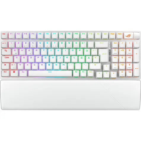 ASUS ROG Strix Scope II 96 bílá / herní klávesnice / mechanická / bezdrátová / spínače ROG NX Snow / DE